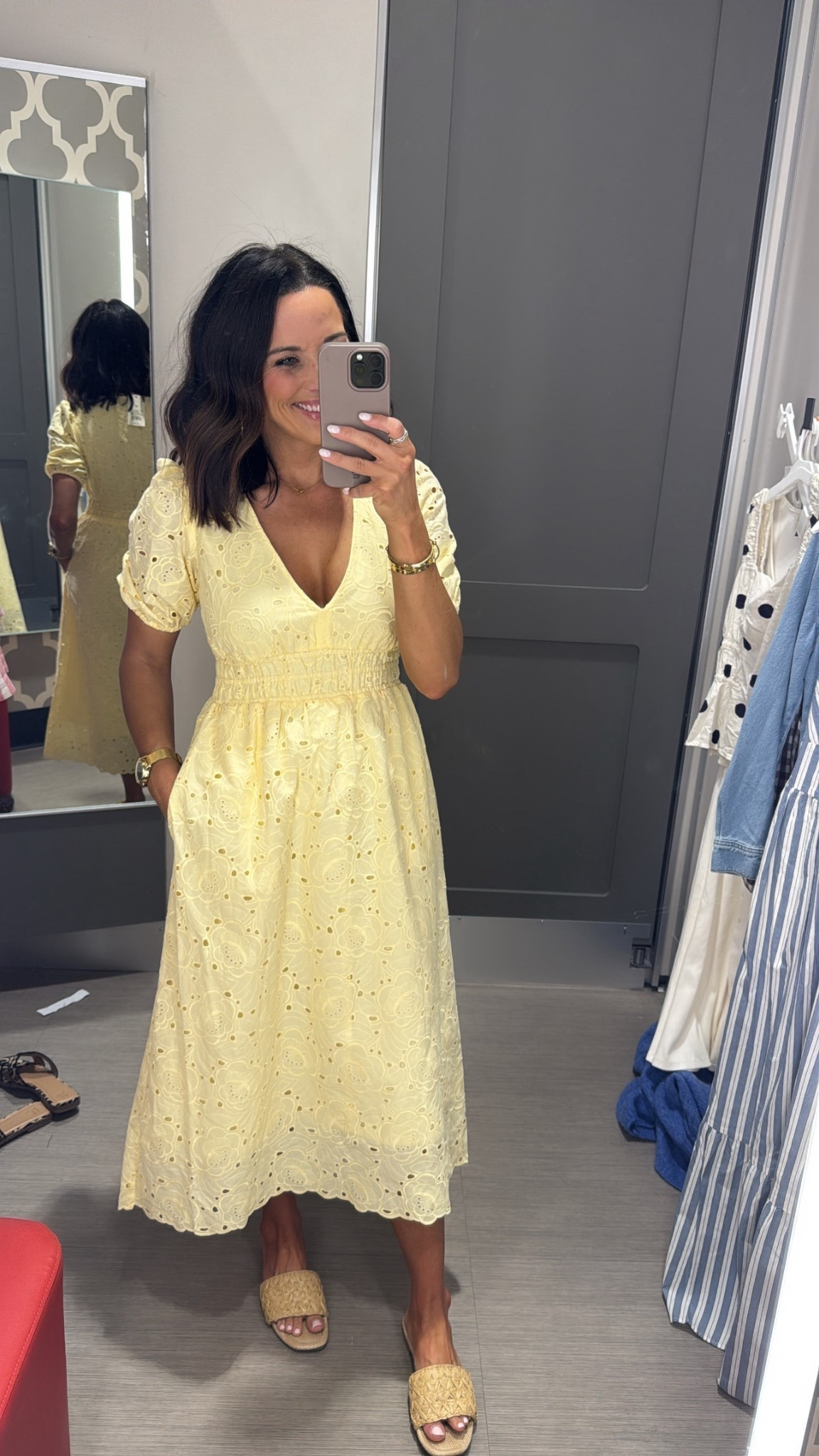 Y’all have been loving this one and I can definitely see why. The yellow color is so bright and happy for spring, and all the little details make it feel so special.

It has the prettiest eyelet detailing, soft puff sleeves, and a flattering little v-neck that gives it such a feminine look. The fabric is lightweight and comfortable, making it perfect for all your spring events.

This would make the most beautiful dress for Easter, spring church outfits, brunch, or any spring occasion. It’s one of those dresses that’s simple but still feels really put together and elegant.

Wearing a size small for reference. Everything is linked here in my LTK 🤍

#LTKPetite #LTKmomlife