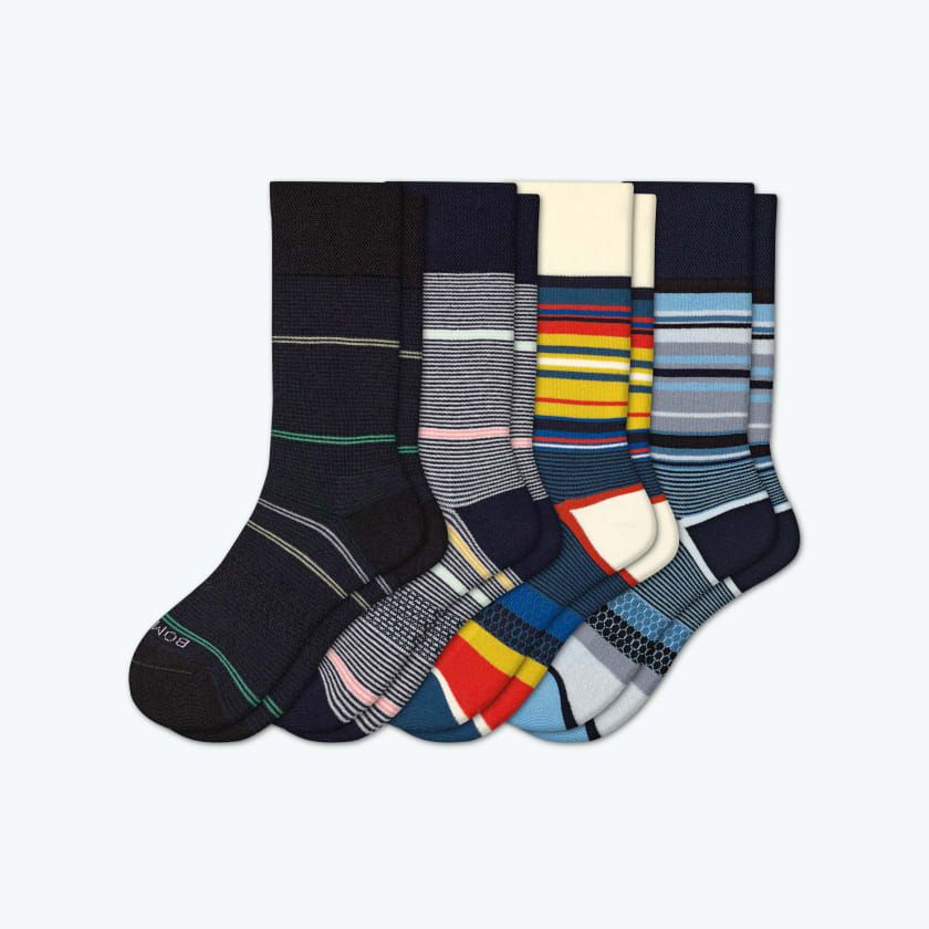 Men's Mixed Pattern Calf Sock 4-Pack | Bombas Socks