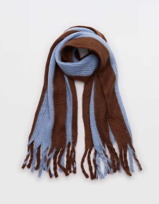Aerie Fuzzy Knit Scarf | Aerie