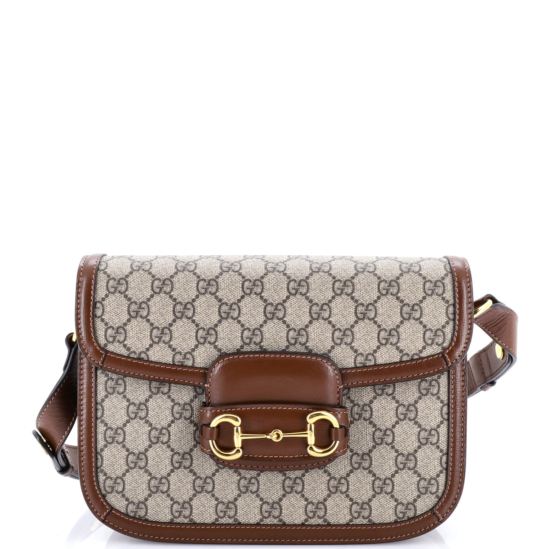 Pre-Owned Horsebit 1955 Shoulder Bag GG Coated Canvas with Leather Small By Rebag | Walmart (US)