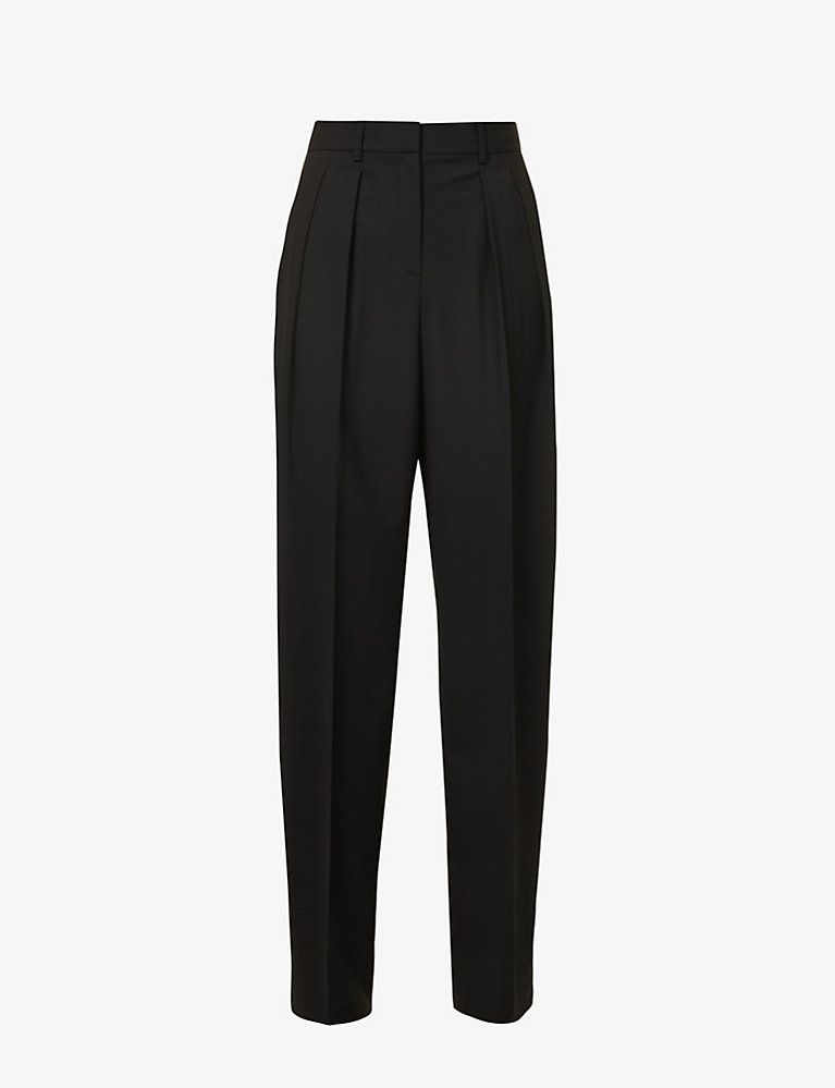 Double-pleated stretch-wool trousers | Selfridges