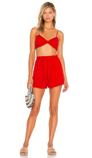 Charlee Short Set in Red | Revolve Clothing (Global)