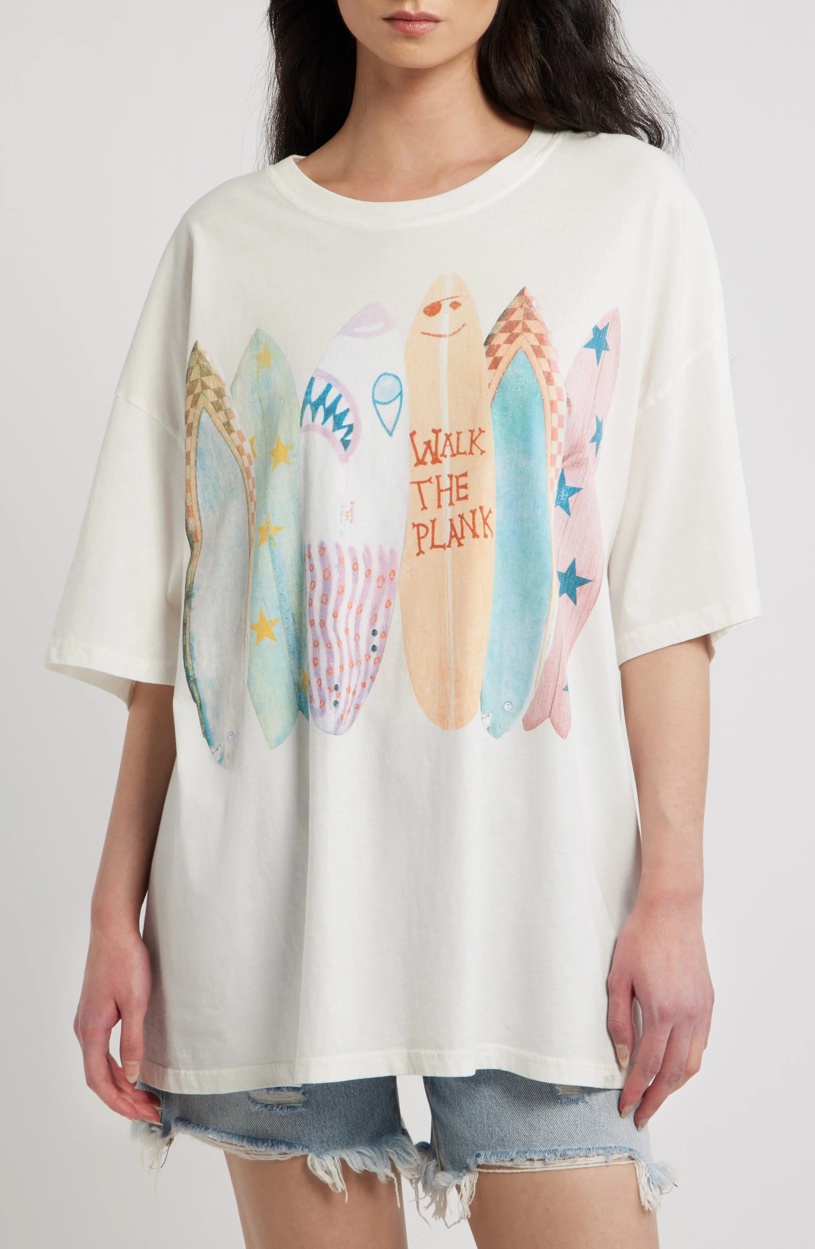 Daydreamer Walk the Plank Oversized Graphic Tee (Women) | Nordstrom | Nordstrom