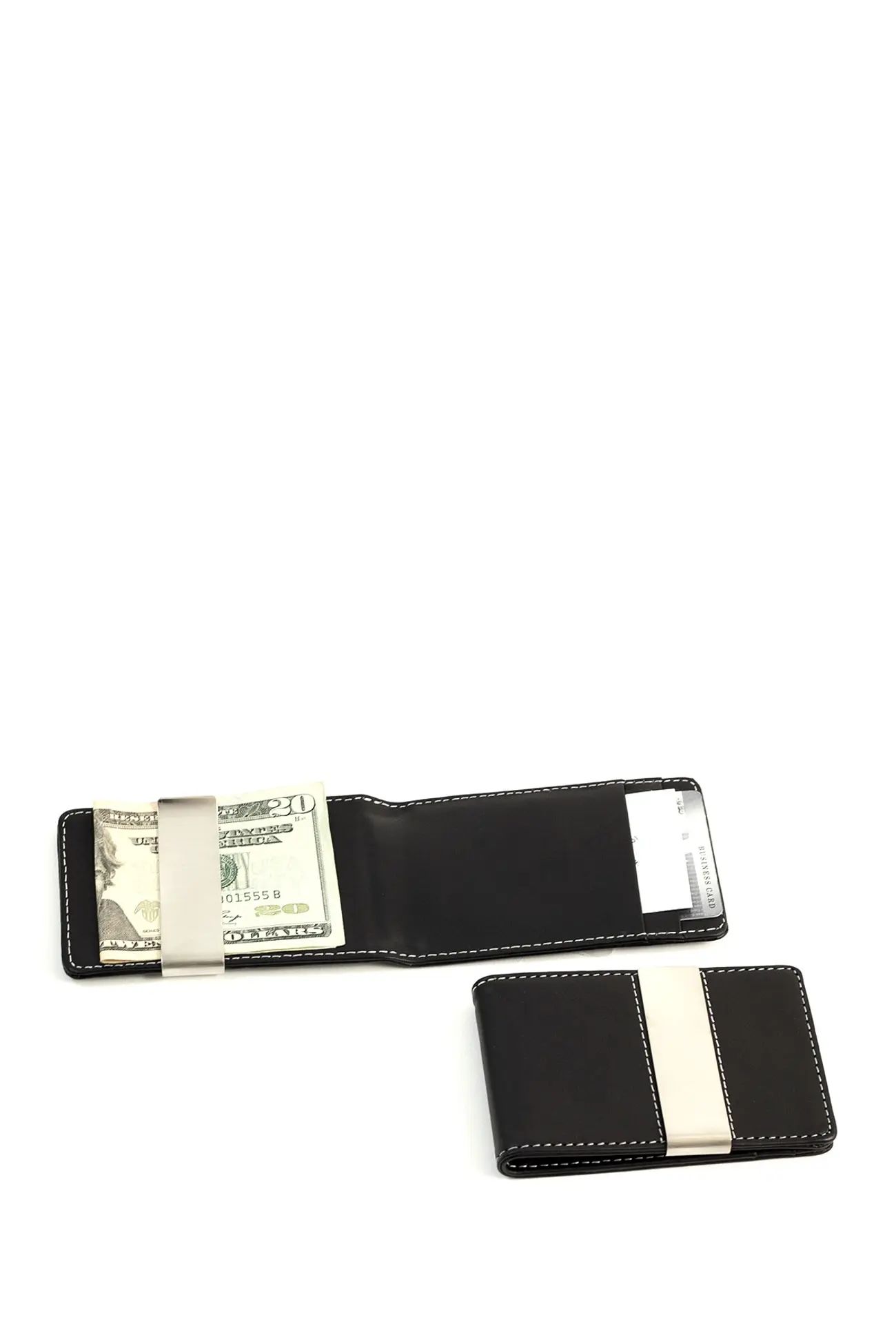 Bey-Berk | Black Leather Stainless Steel Money Clip Wallet | Nordstrom Rack | Nordstrom Rack
