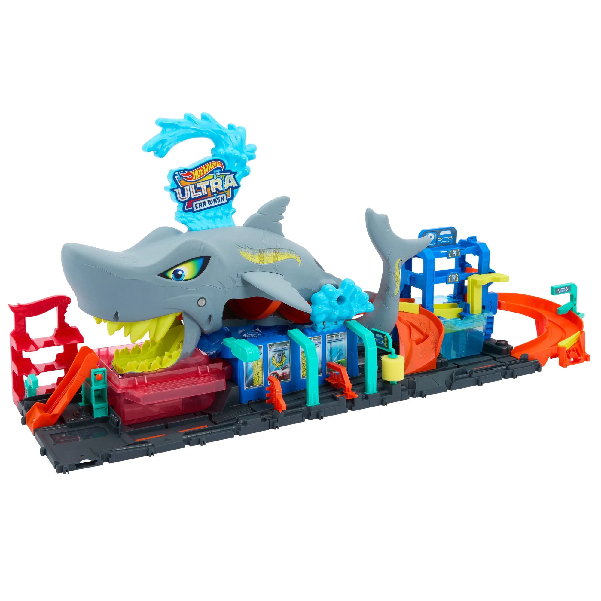 Hot Wheels City Ultra Shark Car Wash with Color Reveal Toy Car in 1:64 Scale, Ages 3-8, 8.34 in | Walmart (US)