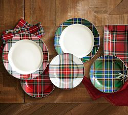 Stewart Plaid Stoneware Dinnerware Collection | Pottery Barn (US)