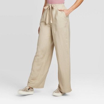 Women's Mid-Rise Wide Leg Pull-On Pants - A New Day™ | Target