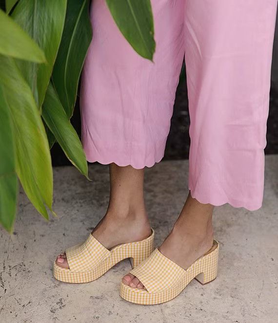 Antonio Melani x Jennifer Sumko The Cove Gingham Open Platform Mules | Dillard's | Dillard's