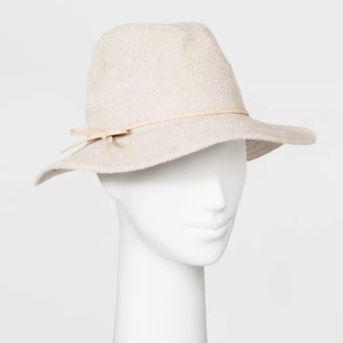 Women's Polyester Fedora Hat - A New Day™ Cream | Target