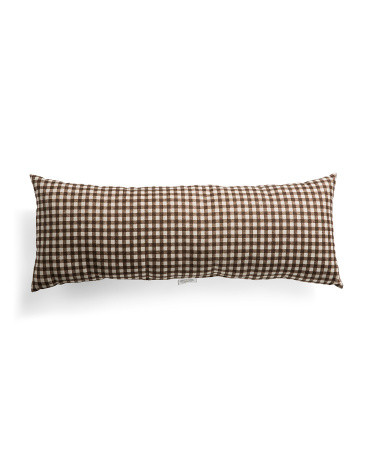 Made In Usa 14x36 Country Gingham Oversized Lumbar Pillow | TJ Maxx