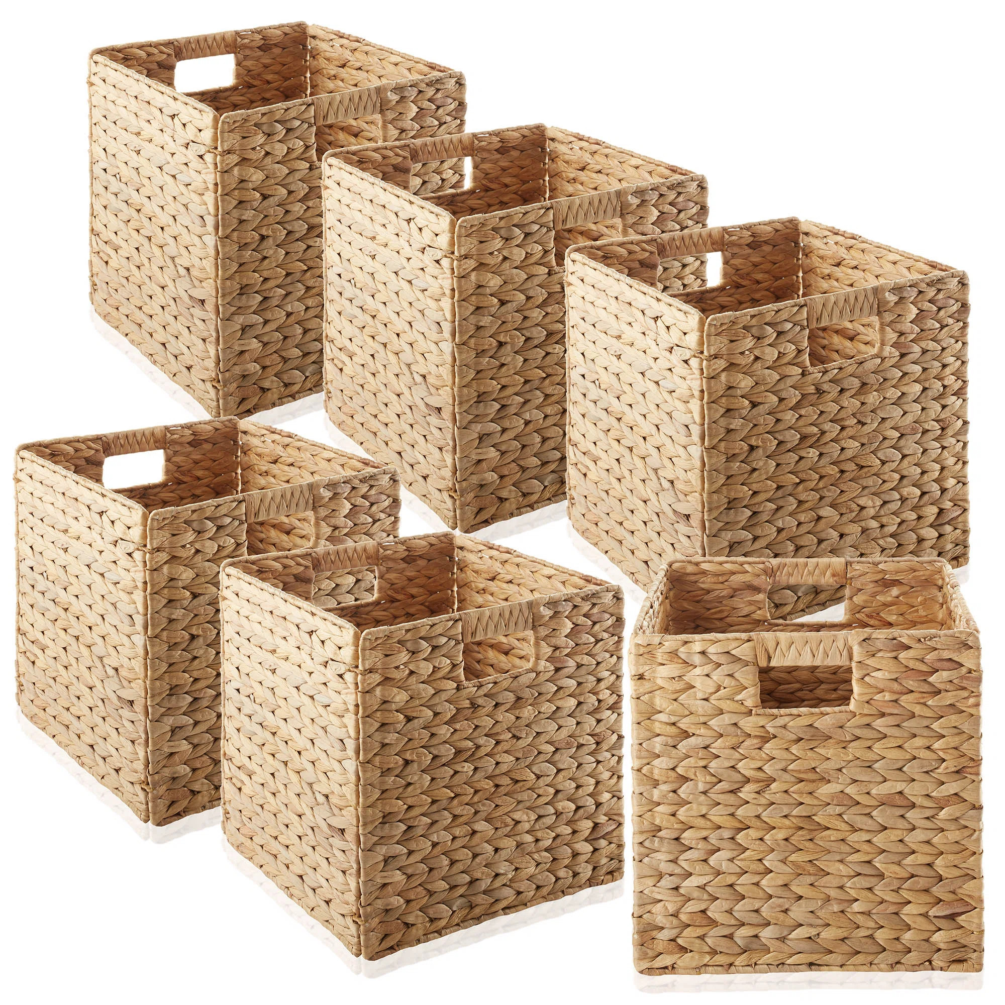 Casafield Water Hyacinth Storage Basket Cube Sets | Wayfair North America