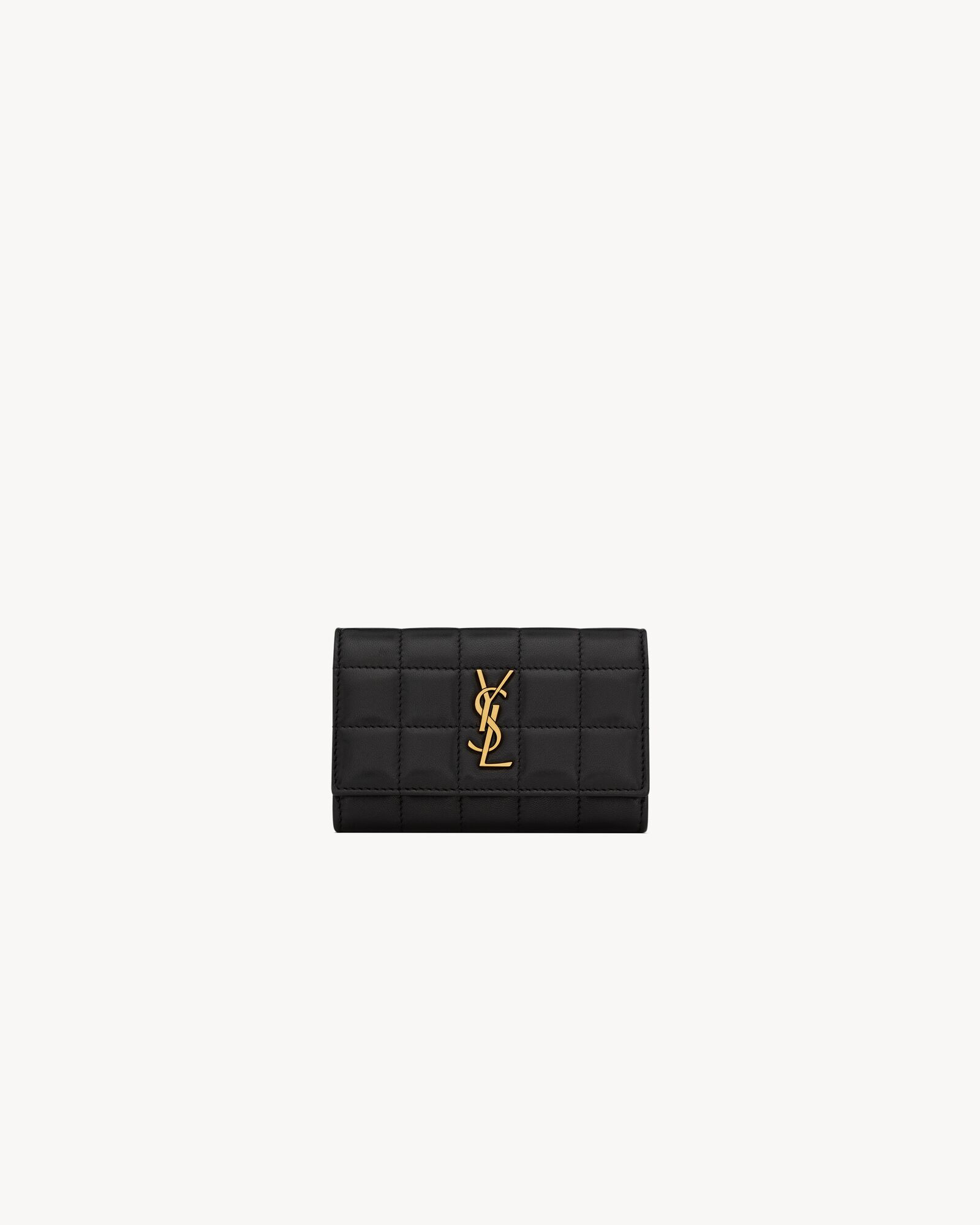 cassandre matelassé carré compact card case in lambskin | Saint Laurent Inc. (Global)