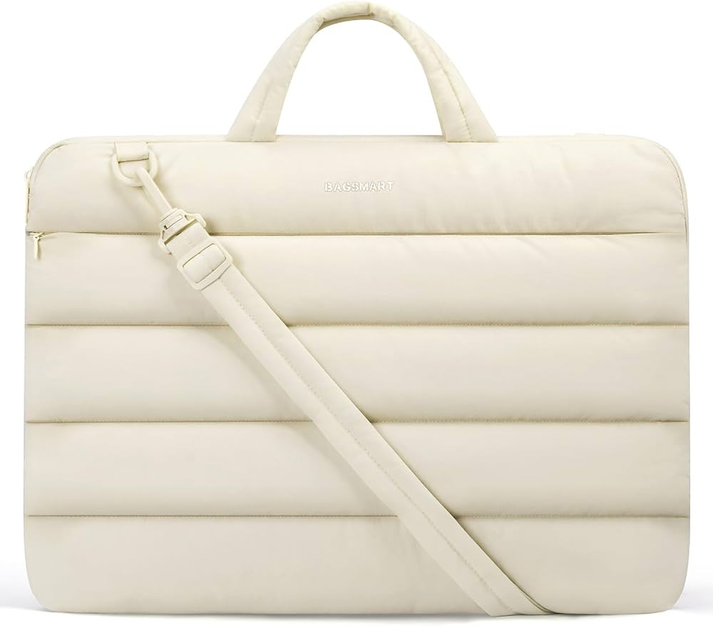 BAGSMART 15-16 inch Laptop Case Sleeve with Shoulder Strap, Fluffy Laptop Bag with Handle, 15.6 i... | Amazon (US)