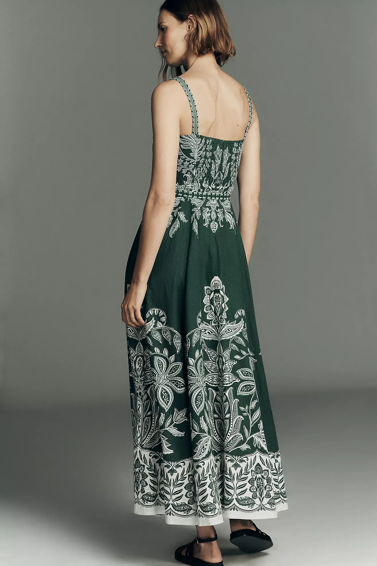 Farm Rio Miranda A-Line Sweetheart Midi Dress | Anthropologie (US)