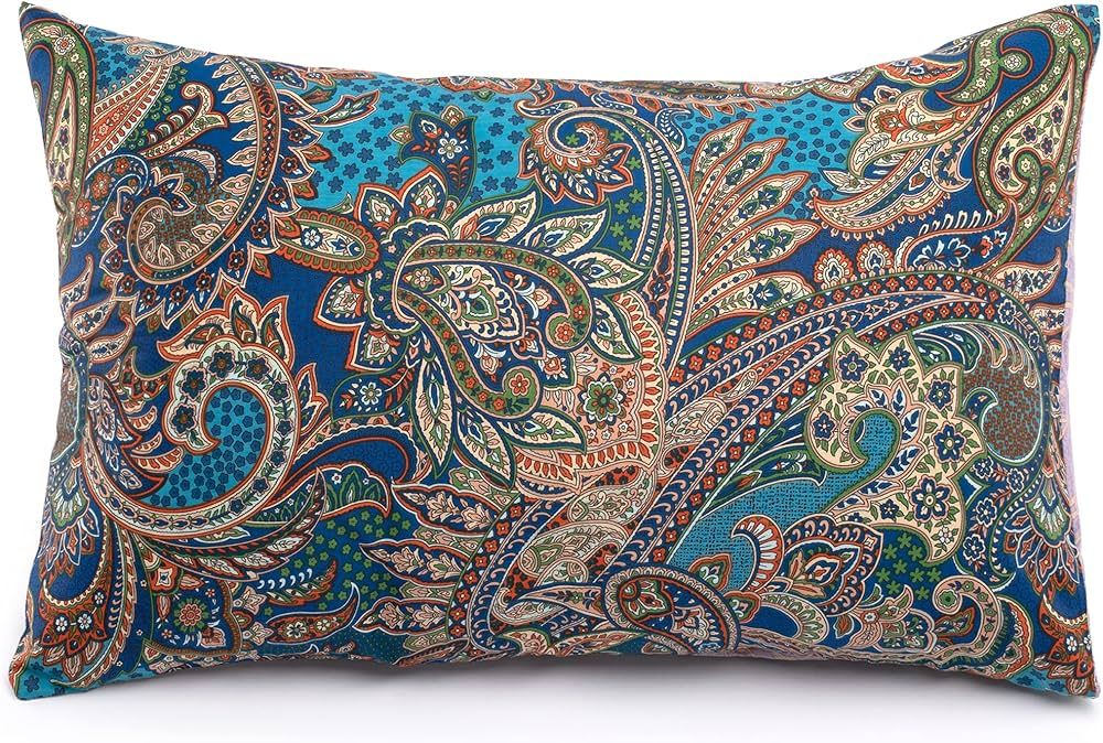 ATsense Set of 2 Cushion Covers 40 x 80 cm, 100% Cotton, Dark Blue and Gold Pillowcase with Zip, ... | Amazon (DE)