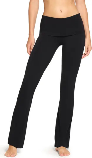 Stretch Cotton Jersey Foldover Pants | Nordstrom