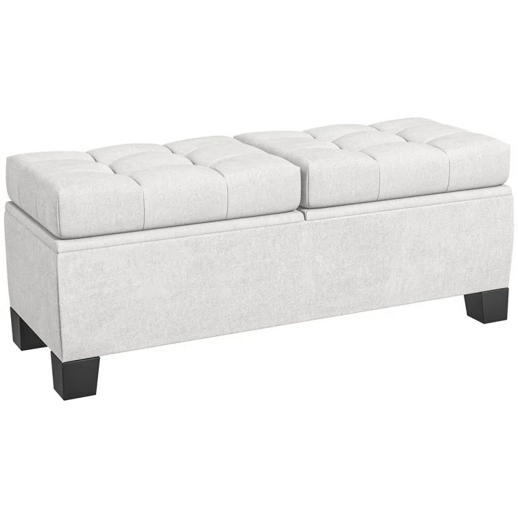 Cecilia  100% Polyester Upholstered Storage Bench | Wayfair North America