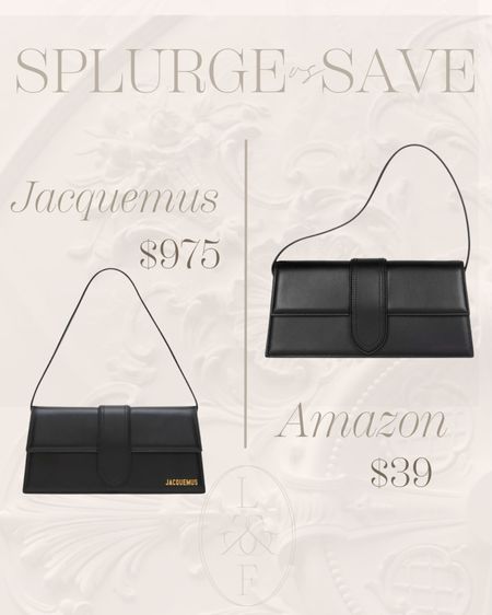 Save vs. Splurge black Jacquemus bag. Fall bag. Black leather bag. Mini bag  

#LTKitbag #LTKfindsunder100 #LTKfindsunder50