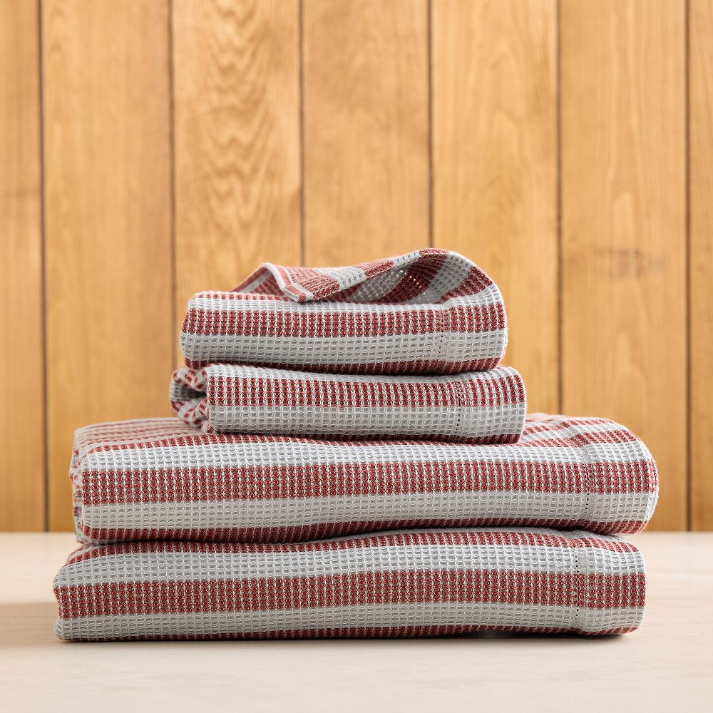 Emma Chamberlain Stripe Waffle Towels | West Elm (US)
