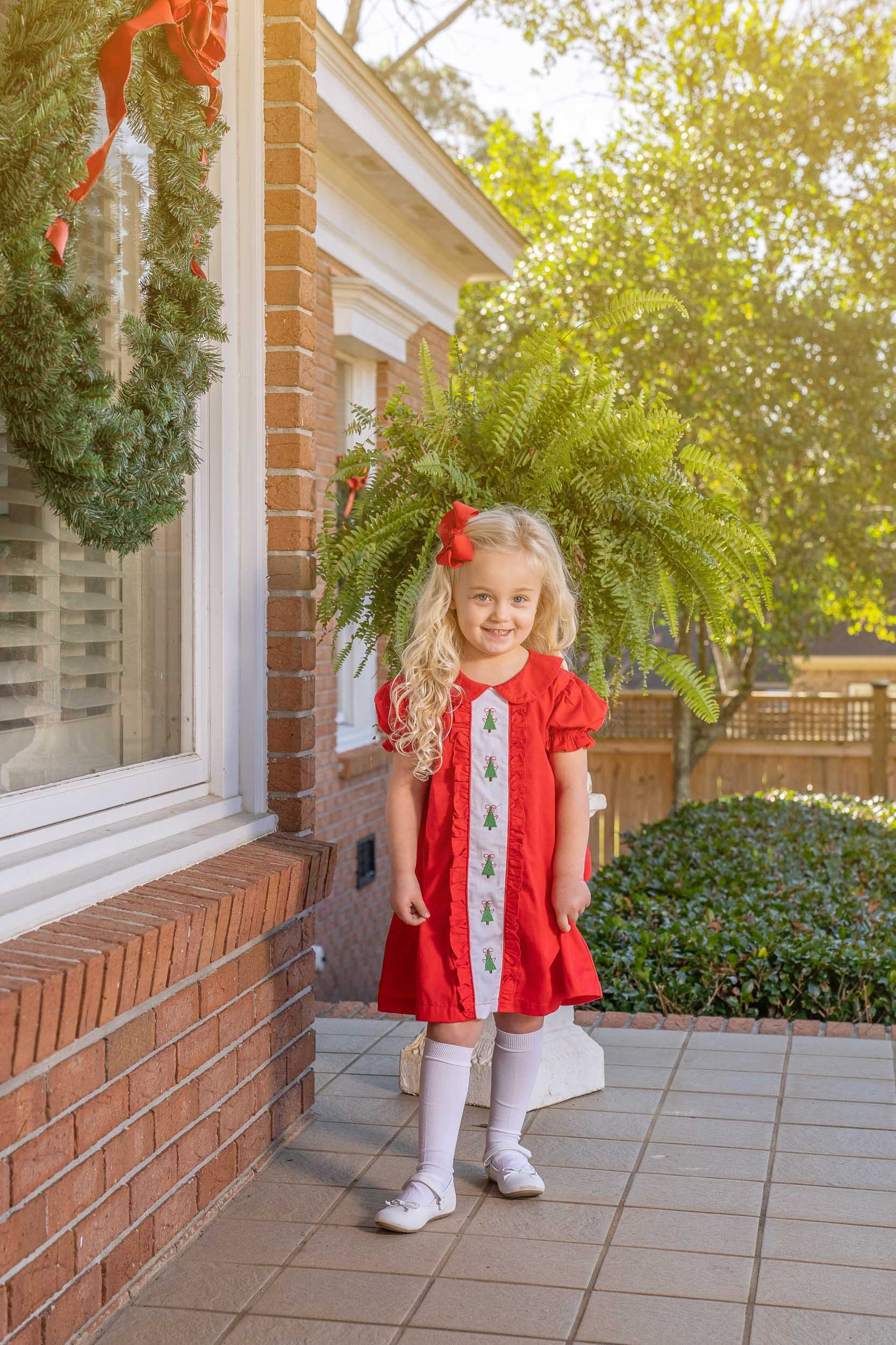 Christina Christmas Tree Dress | The Oaks Apparel Company