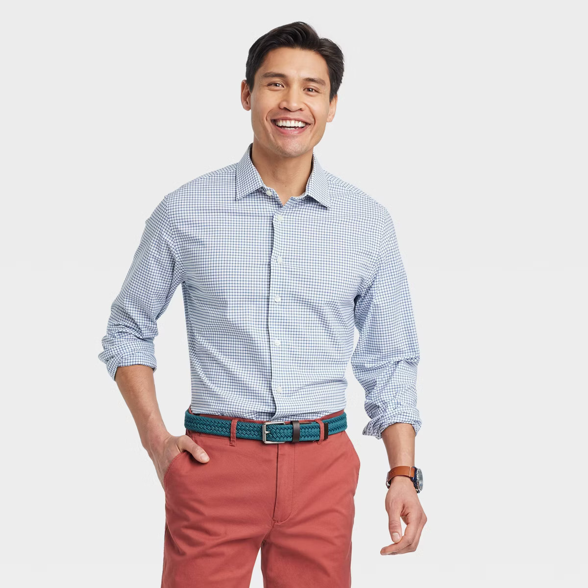 Men's Performance Long Sleeve Button-Down Dress Shirt - Goodfellow & Co™ | Target