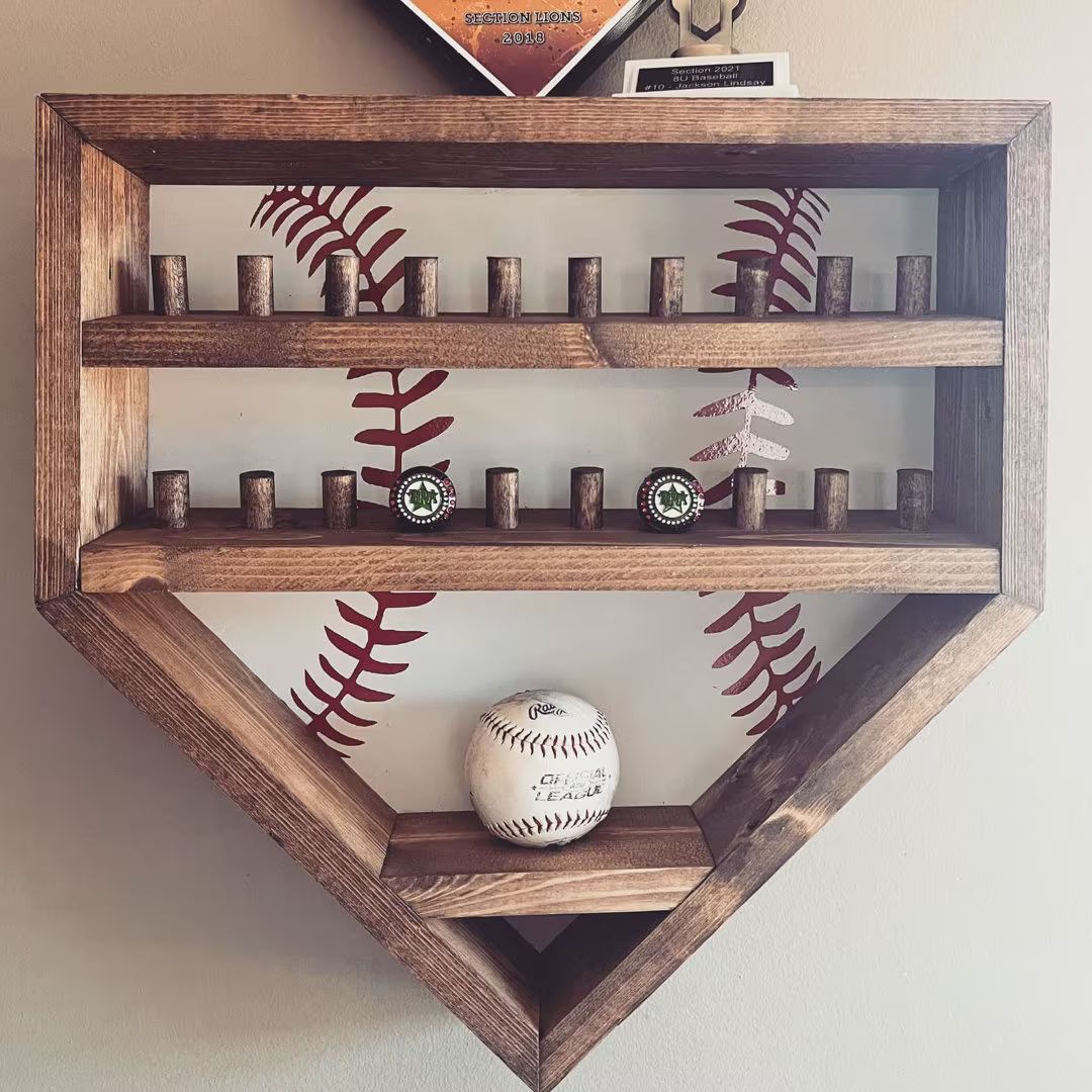 Customized Baseball/Softball Home Plate Ring Display | Etsy (US)