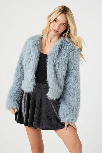 Faux Fur Open-Front Jacket | Forever 21 (US)