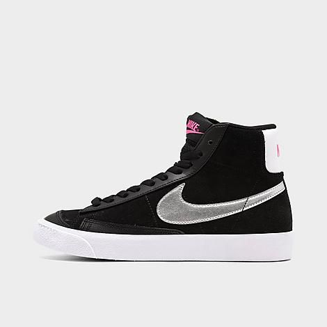 Nike Women's Blazer Mid Vintage '77 Casual Shoes in Black Size 11.0 Leather/Suede | Finish Line (US)