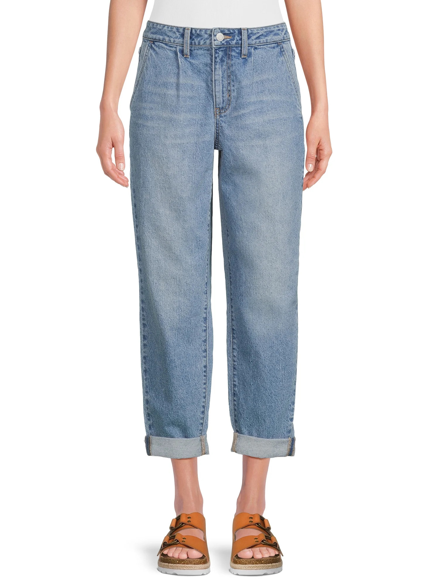 Time and Tru Women's Barrel Jeans, Sizes 2-18 | Walmart (US)