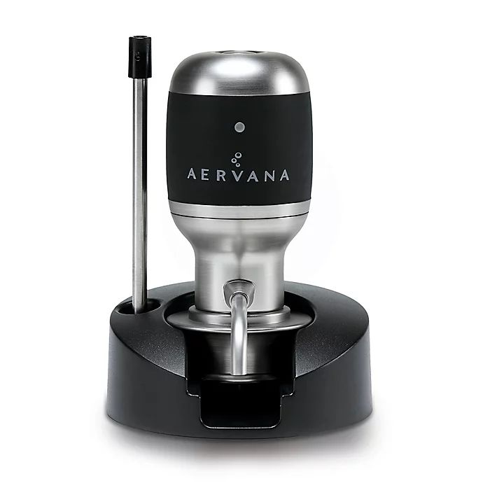 Aervana Original 1-Touch Luxury Wine Aerator in Brushed Nickel | Bed Bath & Beyond