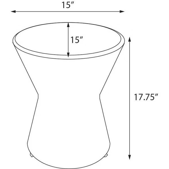 Wicker Hourglass End Table White/Black - Opalhouse™ | Target