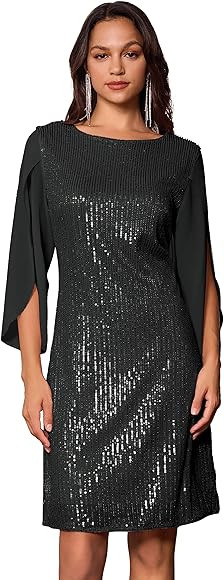 GRACE KARIN Women Sequin Dresses Shiny Sparkly Cocktail Party Dresses | Amazon (US)