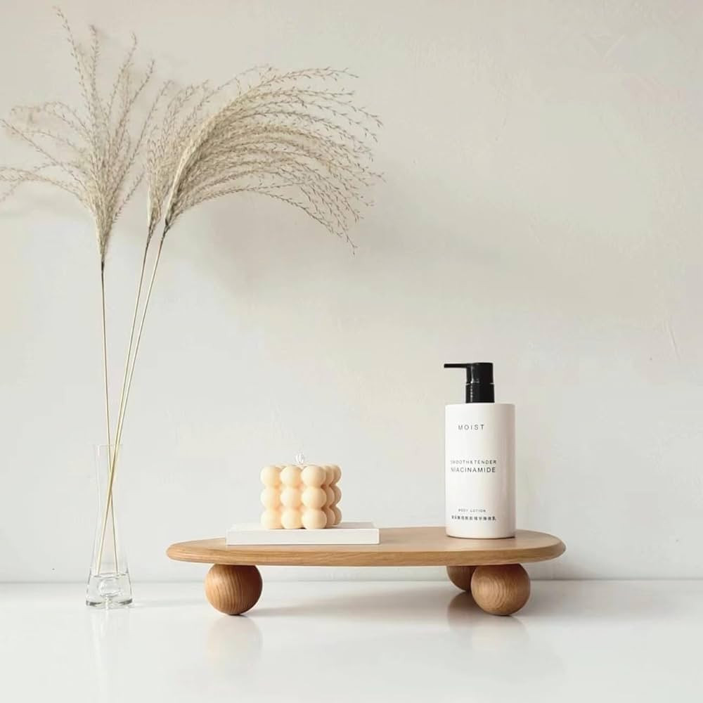 DEAMACE Wood Riser for Display, Wooden Pedestal Stand for Decor, Wood Display Tray for Candles Pl... | Amazon (US)