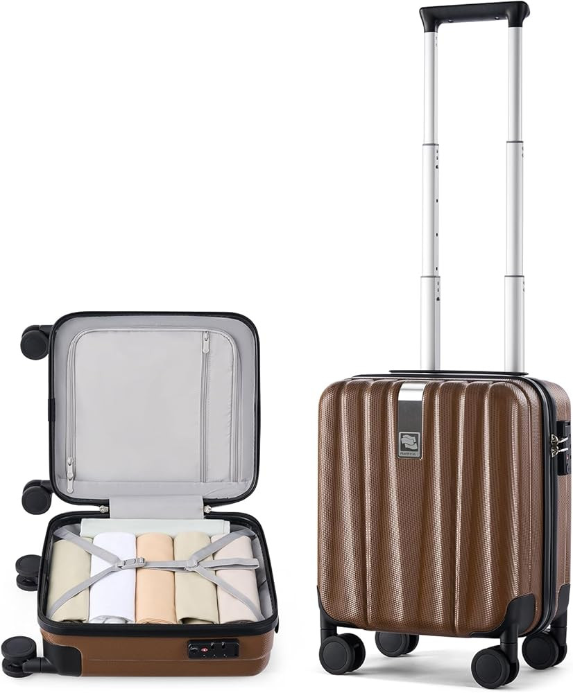 Hanke 14 Inch Underseat Carry On Luggage with Wheels Hard Shell Suitcases Lightweight Small Lugga... | Amazon (US)