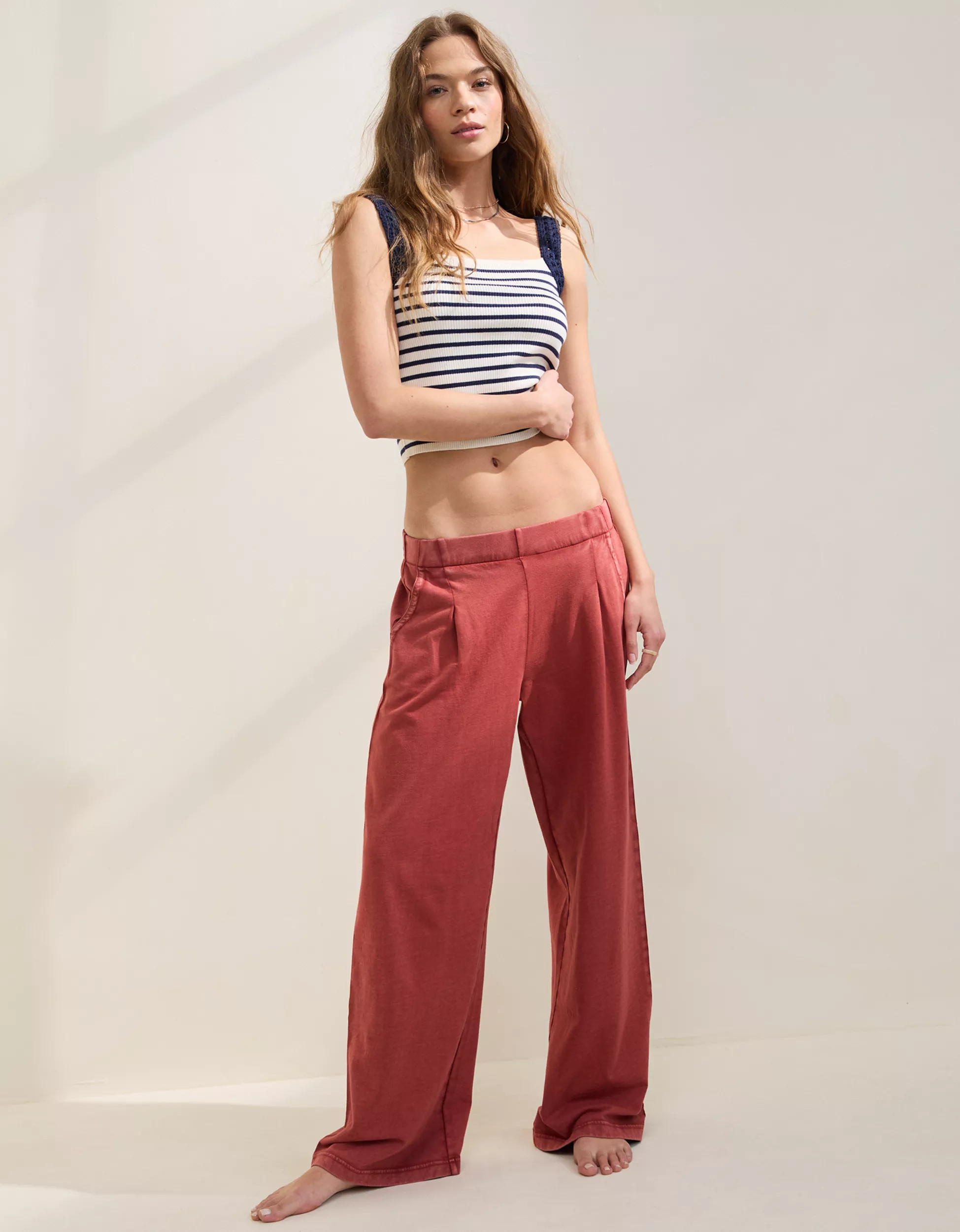 Aerie Lightweight New Heights Fleece Trouser | American Eagle Outfitters (US & CA)