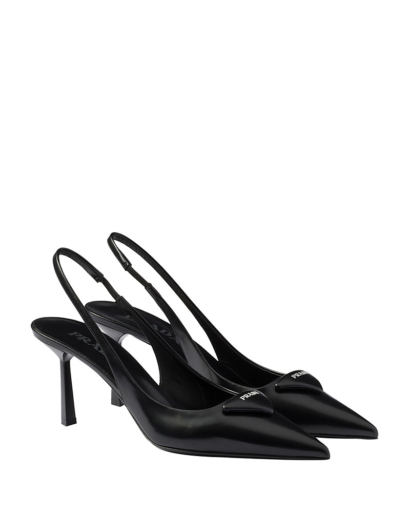 Prada Women's Brushed Leather Slingback Pumps | Bloomingdale's (US)