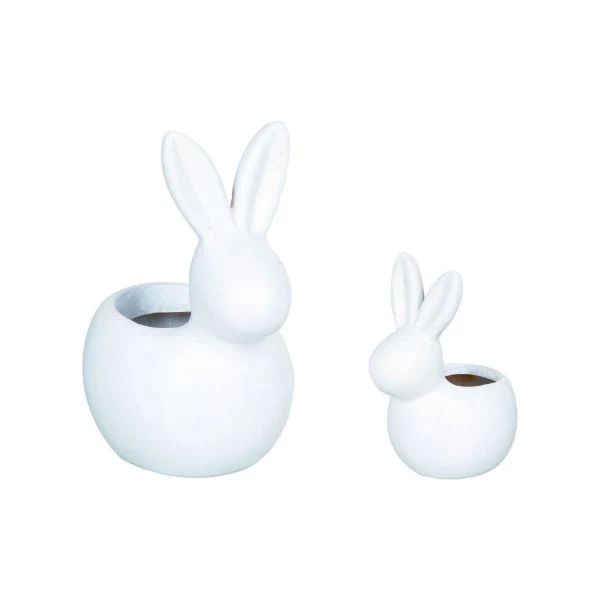 Resin Elegant Bunny Planters with Drainage Hole, Assorted Sizes | The Nested Fig
