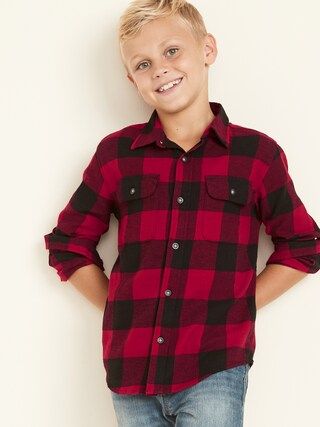 Built-In Flex Flannel Pocket Shirt for Boys | Old Navy (US)