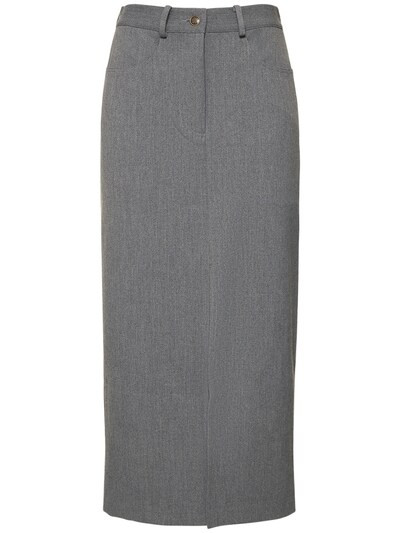 Gonna midi sara in misto viscosa - Musier Paris - Donna | Luisaviaroma | Luisaviaroma