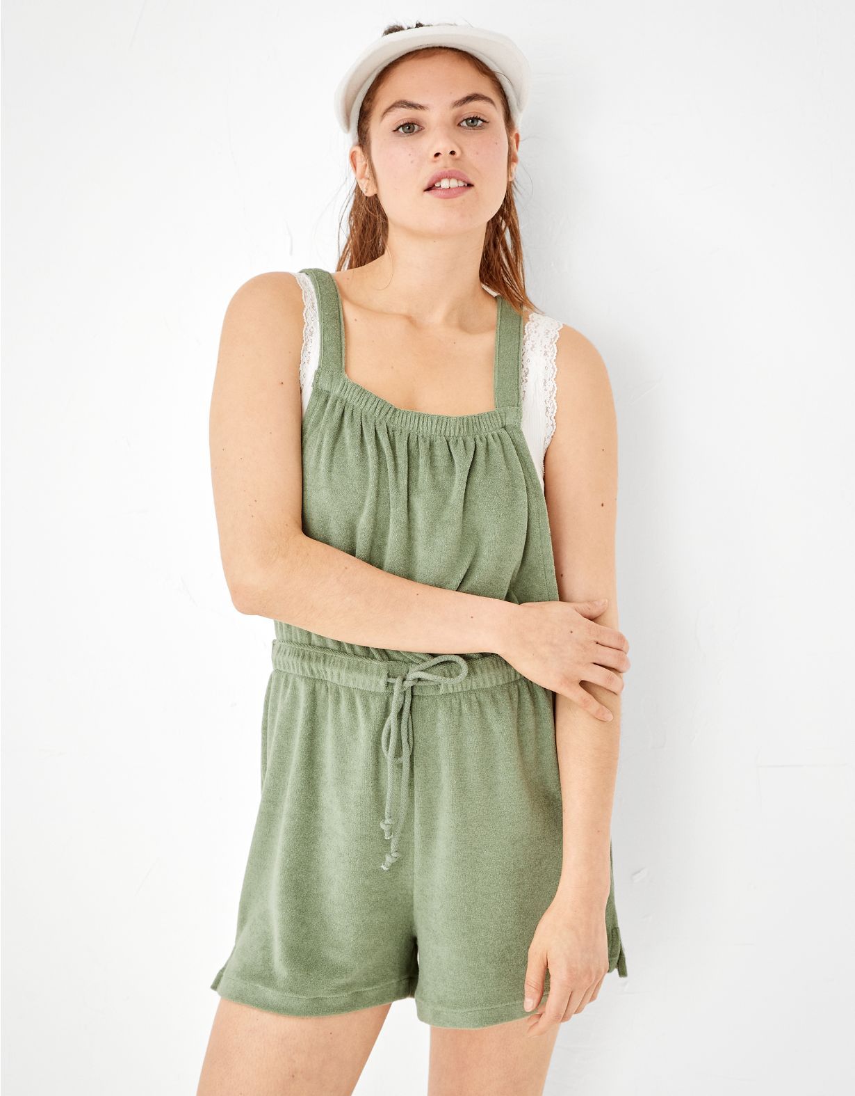AE Terry Beach Romper | American Eagle Outfitters (US & CA)