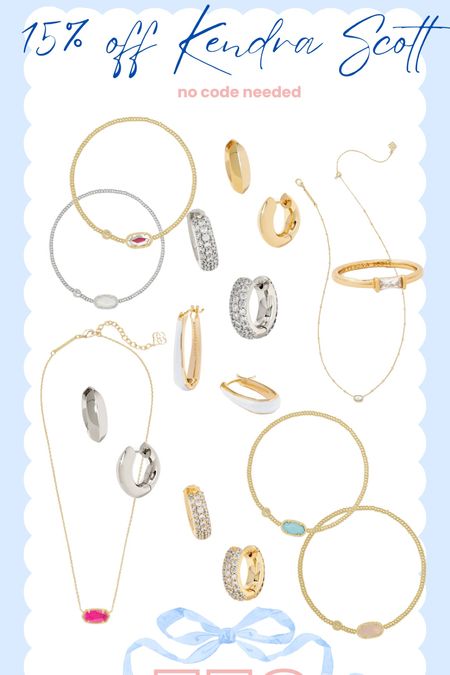 15% off Kendra Scott fashion jewelry right now - no code needed. Perfect for everyday jewelry when you’re on the go and need something quick and chic to grab!

#LTKStyleTip #LTKSaleAlert #LTKFindsUnder100