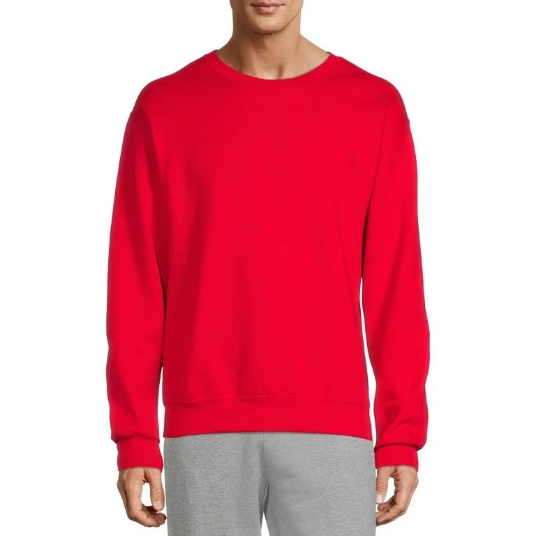 Athletic Works Men's Fleece Crewneck Sweatshirt, Sizes S-4XL - Walmart.com | Walmart (US)