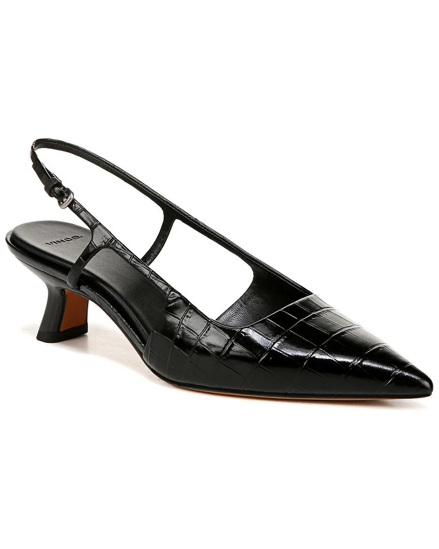 Vince Bianca Leather Slingback Pump | Shop Simon