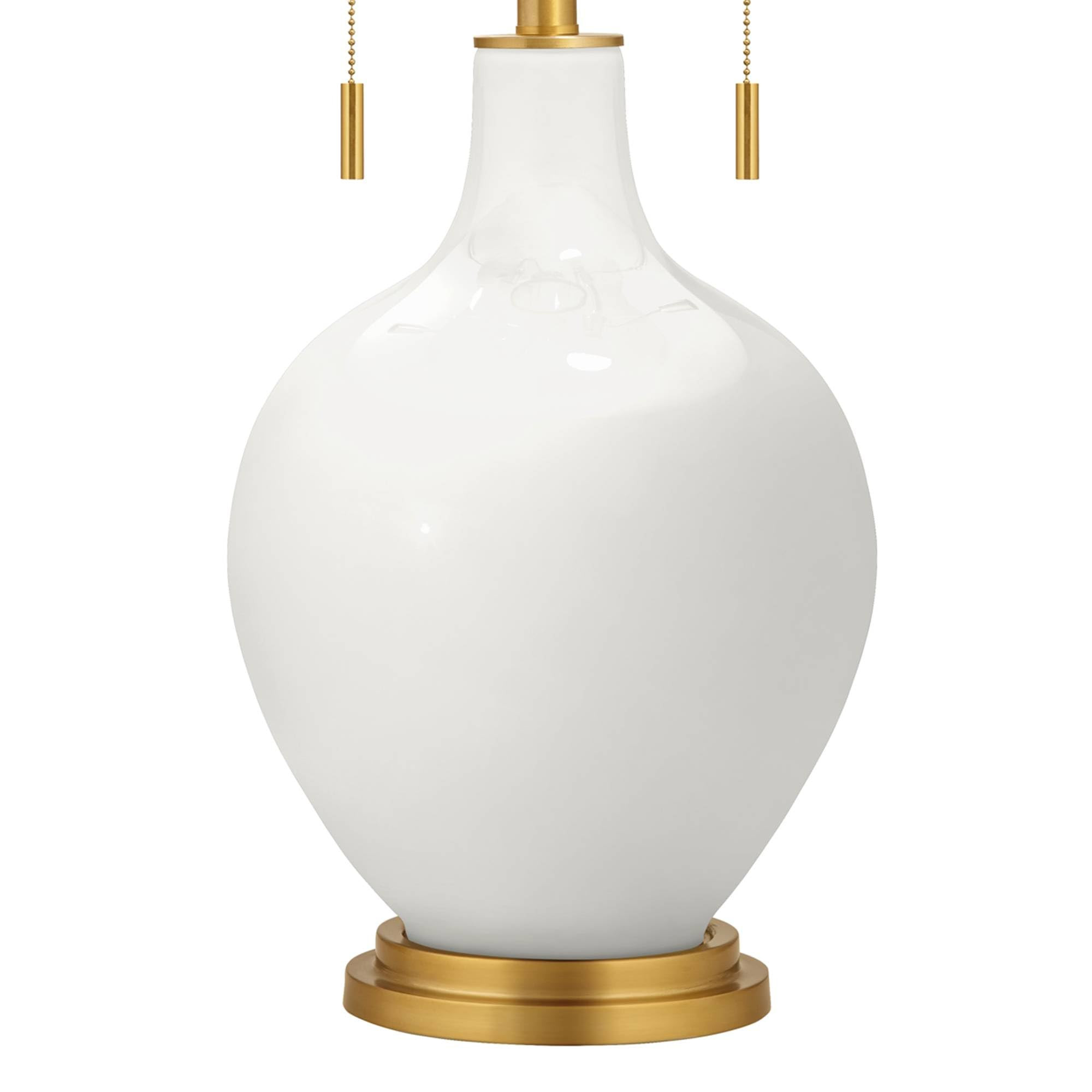 Color + Plus Toby Brass 28" Winter White Glass Table Lamp | Amazon (US)