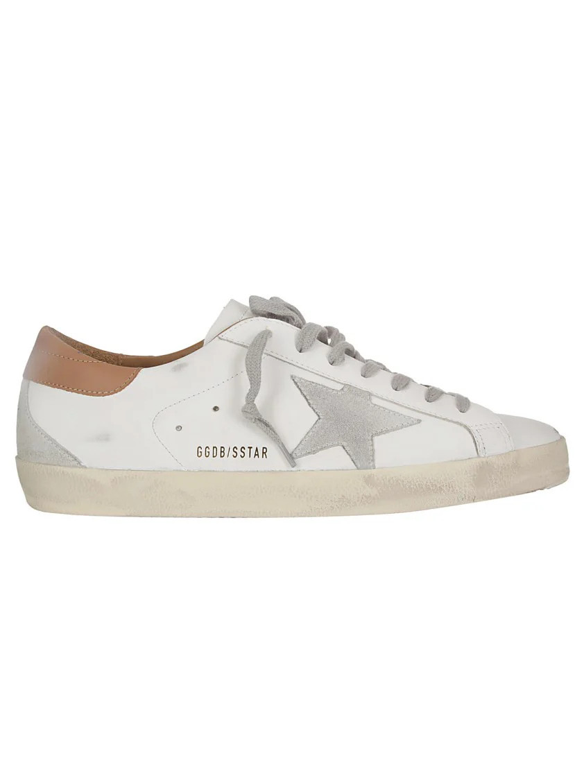White Sneakers With Grey Suede Star | Shop Simon