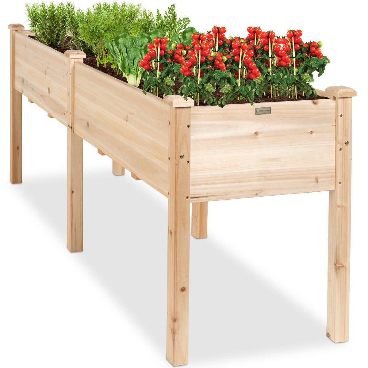Best Choice Products 72x23x30in Raised Garden Bed, Elevated Wood Planter Box for Patio w/ Divider... | Target