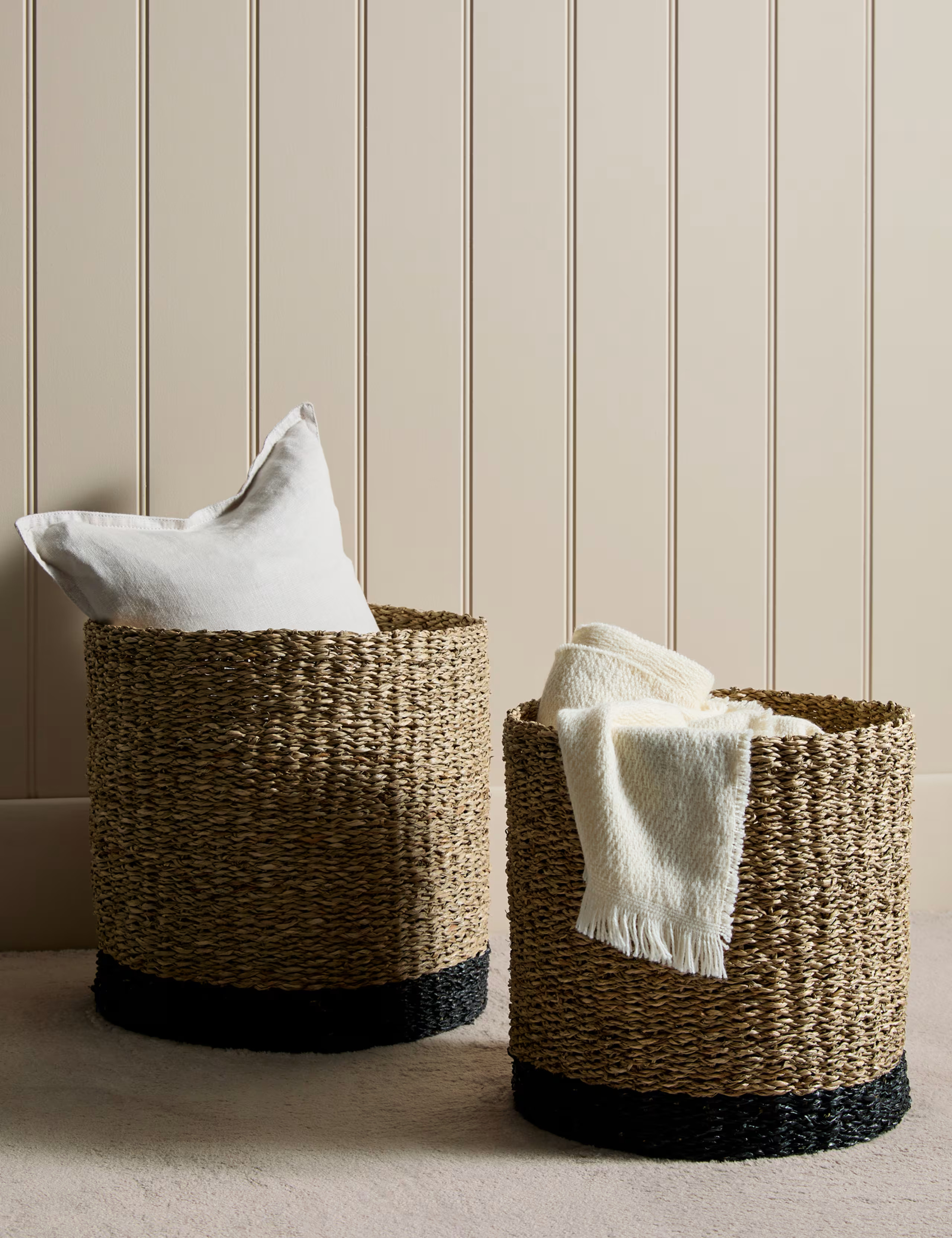 Set of 2 Raffia & Seagrass Large Baskets | Marks & Spencer (UK)