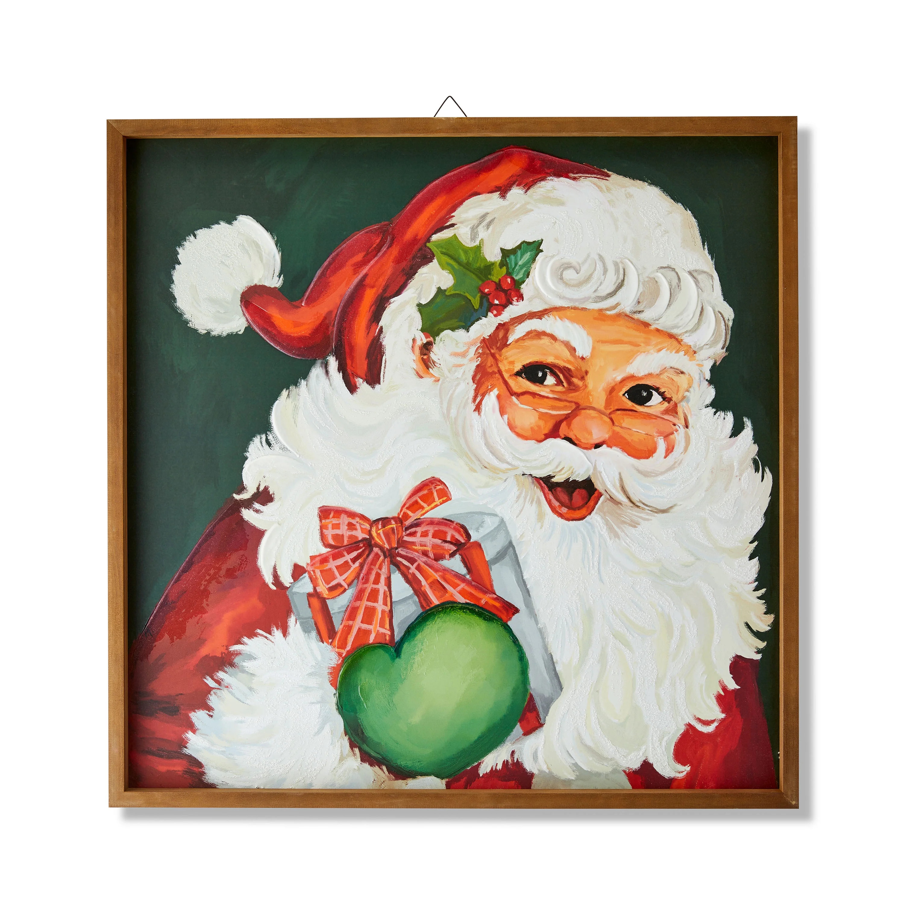 Jolly Santa Claus Christmas Wall Art , 22 in x 22 in, by Holiday Time | Walmart (US)
