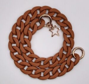 Chunky chain acrylic rubber coated link strap for bag, star, Burnt Orange 60cm  | eBay | eBay CA