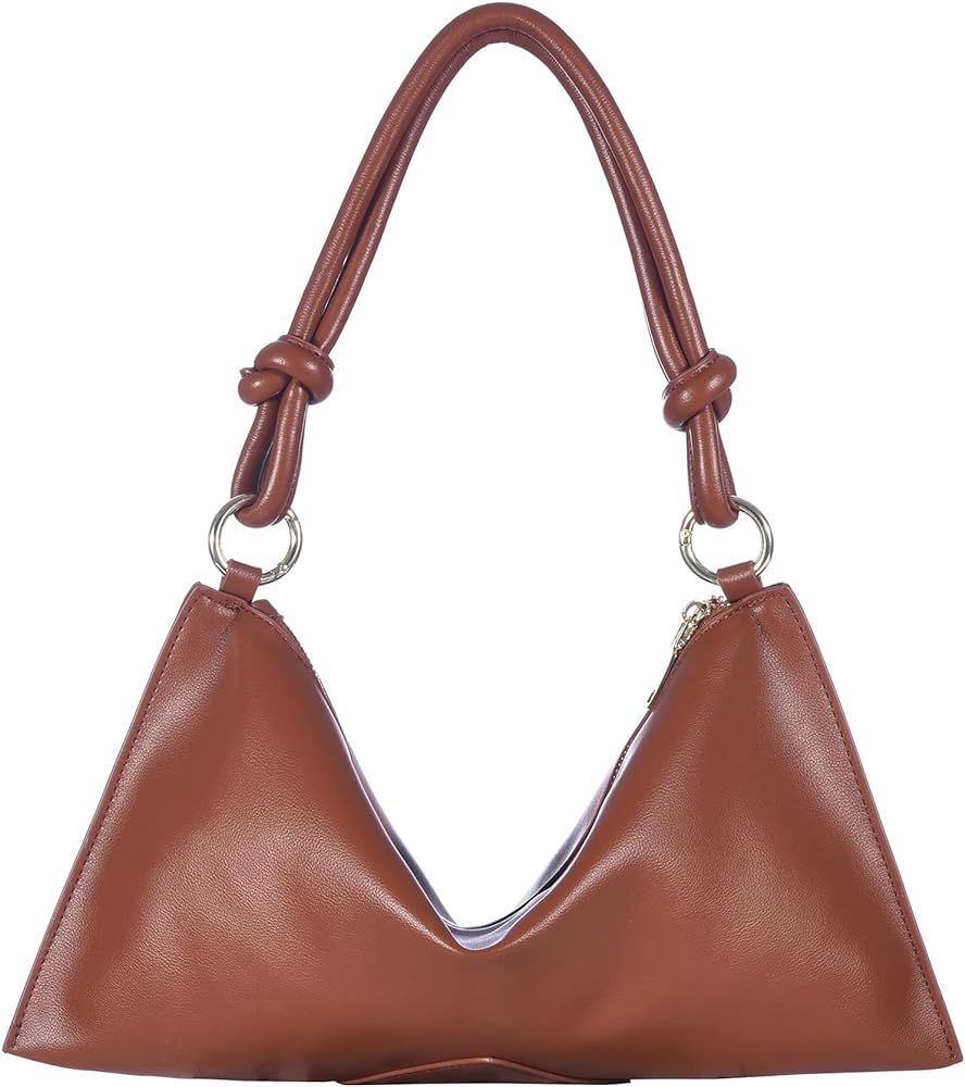 Lonson Small Hobo Bags for Women Simply Tote Bag Soft Leather Handbag Shoulder Purse | Amazon (US)